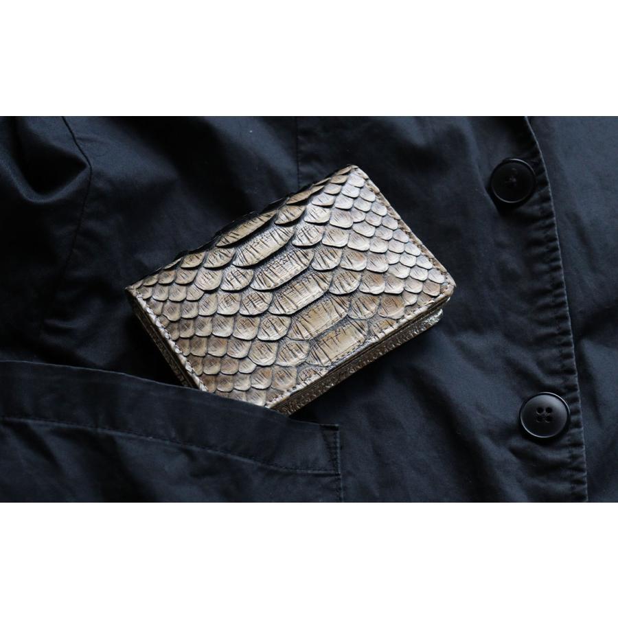 名刺入れ カードケース ヘビ革 ダイヤモンドパイソン VIA DOAN