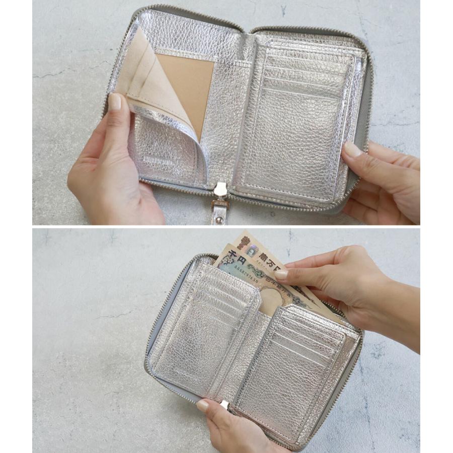 VIADOAN（ヴィアドアン） 二つ折り財布 ラウンドファスナー財布