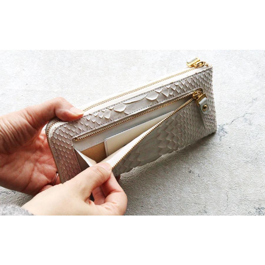 VIADOAN（ヴィアドアン） 長財布 L字ファスナー 薄型 Bran python