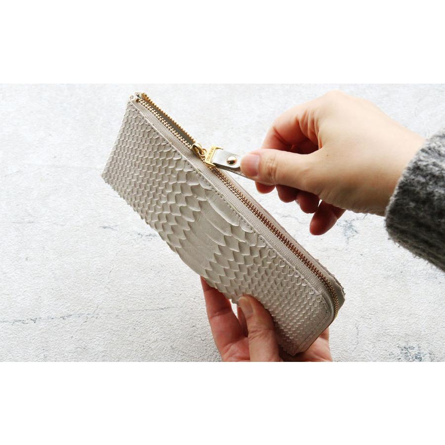 VIADOAN（ヴィアドアン） 長財布 L字ファスナー 薄型 Bran python