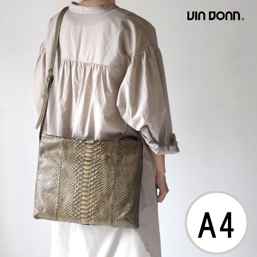 VIADOAN（ヴィアドアン） A4ショルダーバッグ 横型 薄マチ VIA DOAN