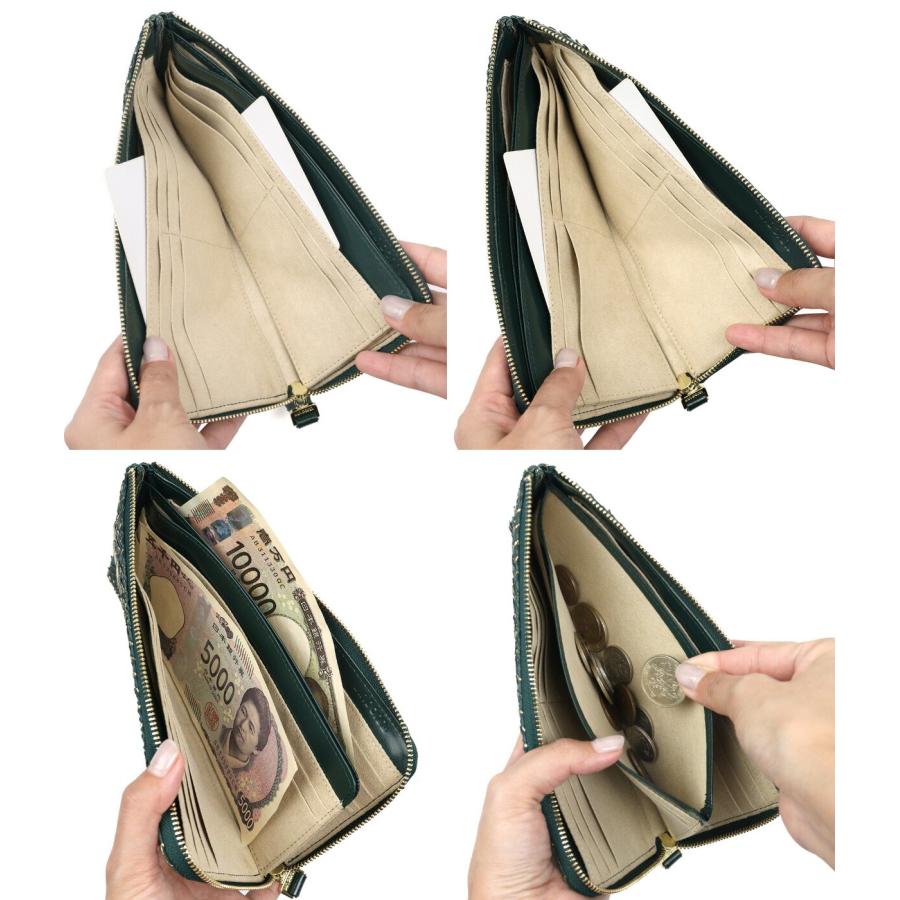 VIADOAN（ヴィアドアン） 長財布 L字ファスナー 薄型 VERDE(ベルデ