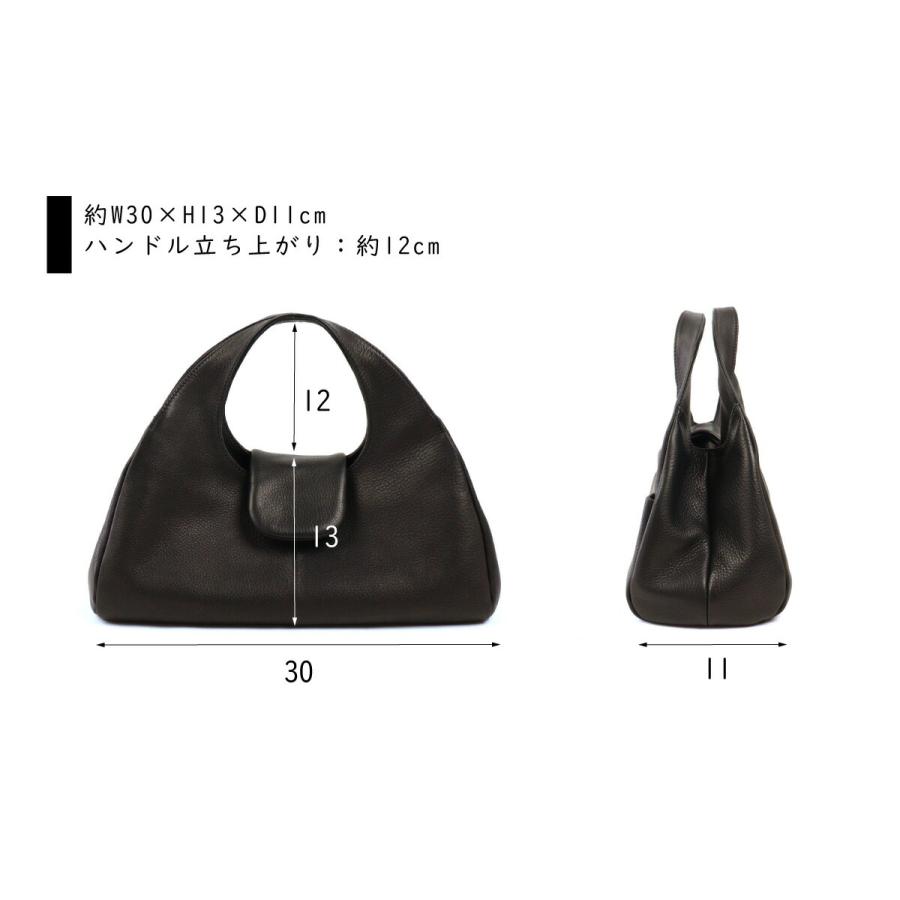 ハンドバッグ 手提げバッグ 扇形 VIA DOAN(ヴィアドアン)ZILDA(ジルダ)本革 仔牛革 日本製 7789の画像