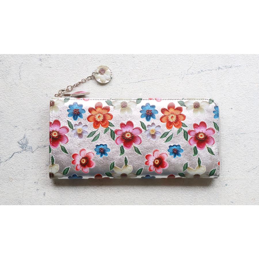 VIADOAN（ヴィアドアン） 長財布 L字ファスナー 薄型 Fleur(フルール