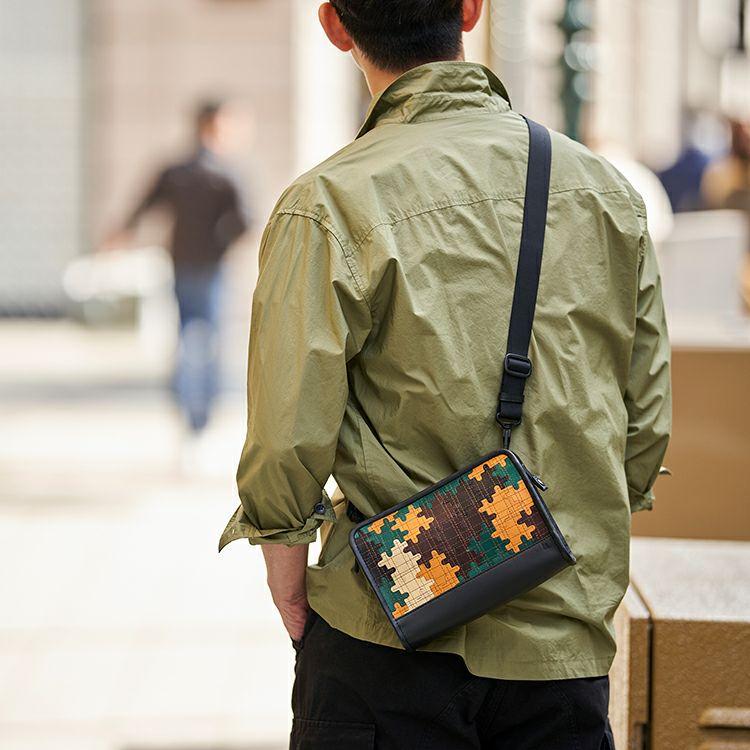 TRION トライオン　ショルダーバッグ パズル/本革/DPC100 TRION（トライオン） ショルダーバッグ クラッチバッグ グラブレザー