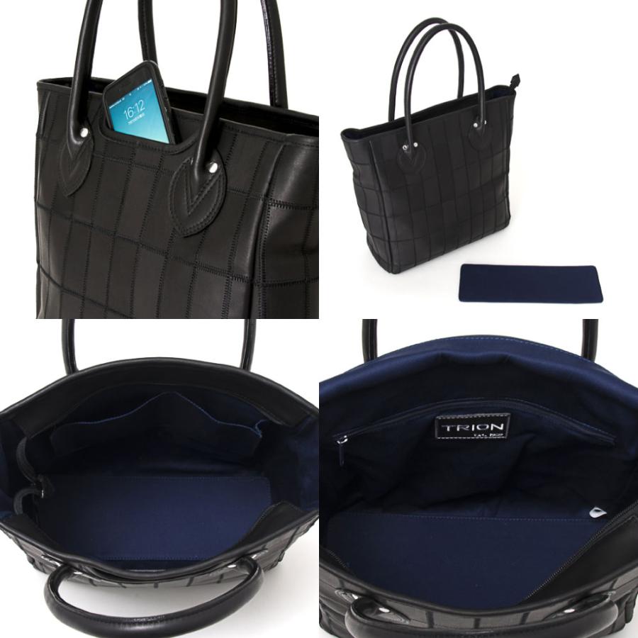 トートバッグ 縦型 TRION トライオン バッグ DPC250 本革 パネルレザー