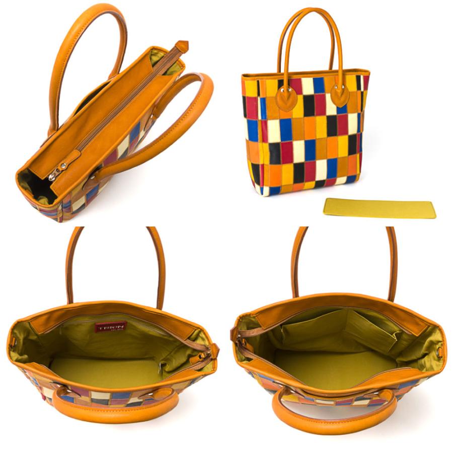 TRION マルチカラー レザートートバッグ 愛用品】経年変化を楽しむレザートートバッグ ｜革・レザーバッグの