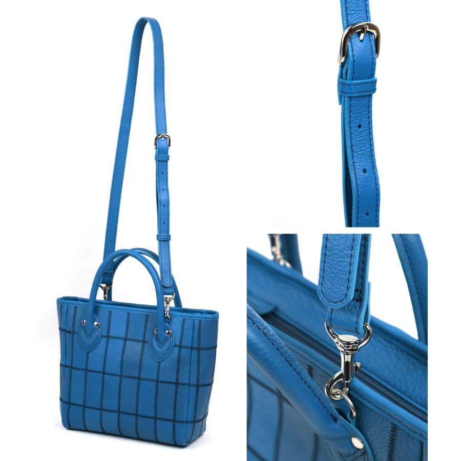 2WAYショルダー 本革 シボ革 限定カラー Cobalt Blue 小さめ TRION