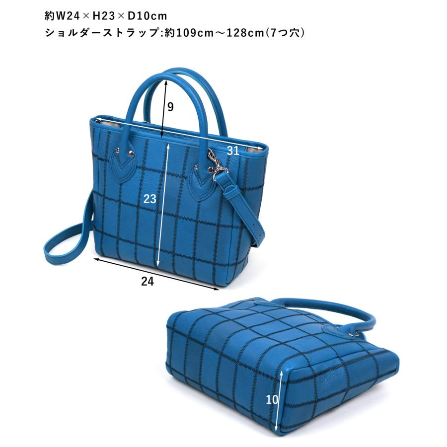 2WAYショルダー 本革 シボ革 限定カラー Cobalt Blue 小さめ TRION