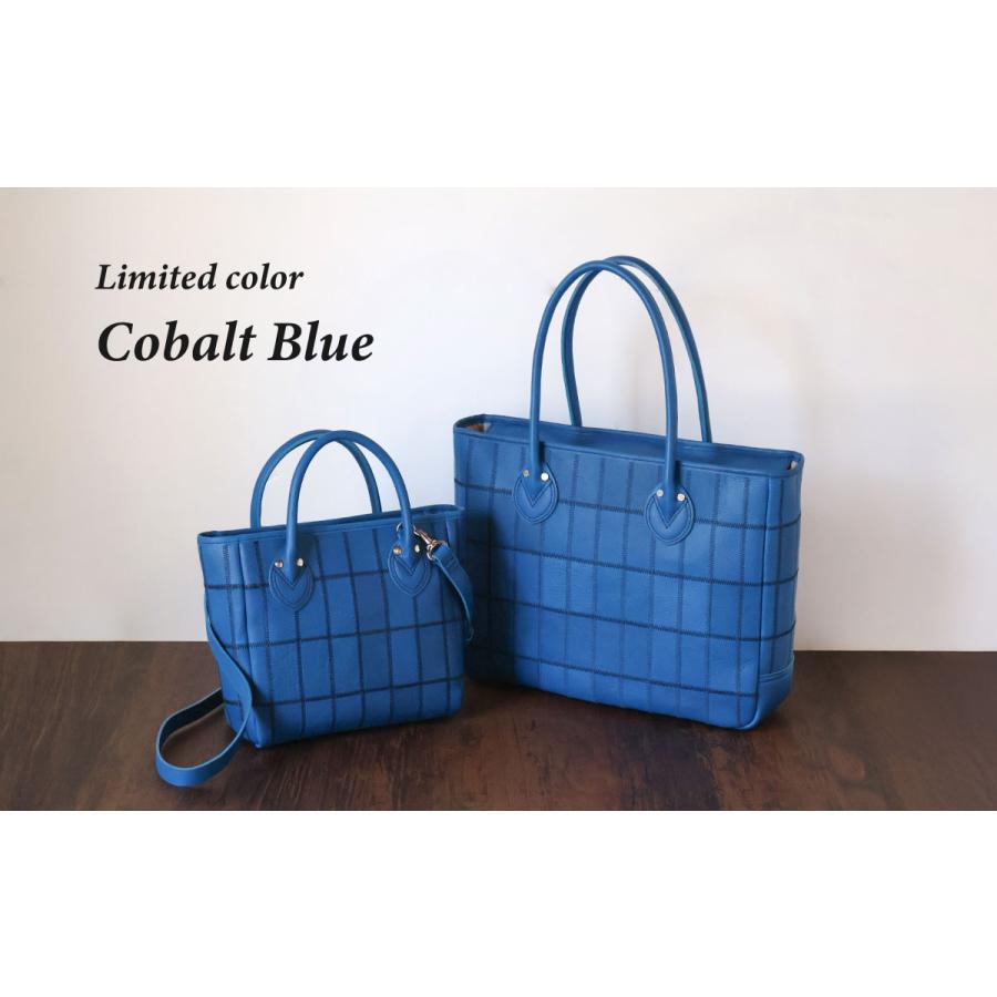 2WAYショルダー 本革 シボ革 限定カラー Cobalt Blue 小さめ TRION