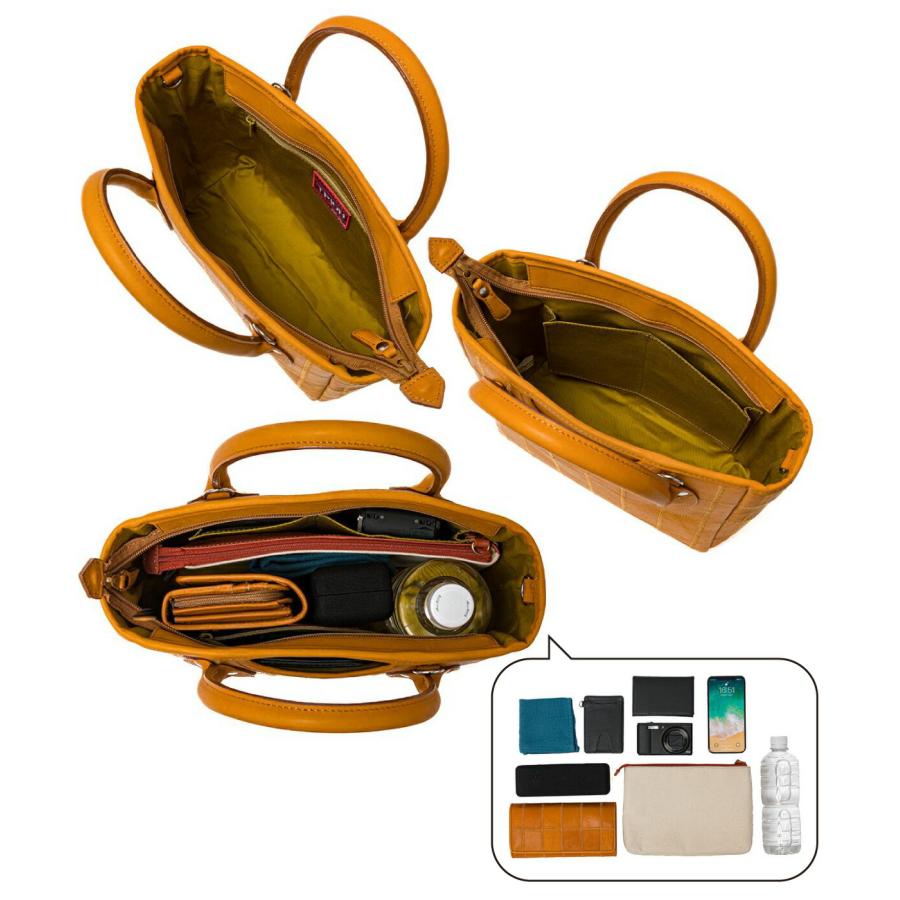 2WAYショルダー 本革 小さめ TRION トライオン ミニトートバッグ