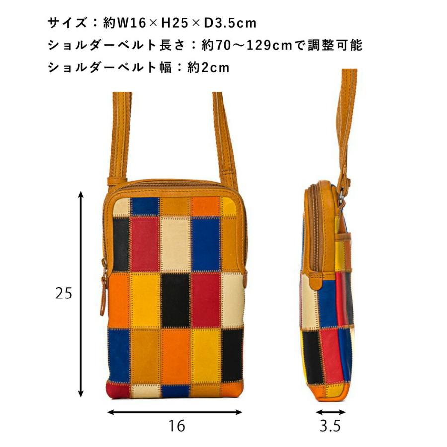 ミニショルダーバッグ グラブレザー TRION トライオン パネルレザー 