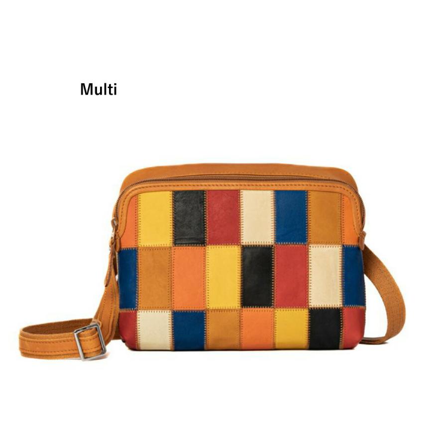 ショルダーバッグ グラブレザー TRION トライオン パネルレザー マルチ