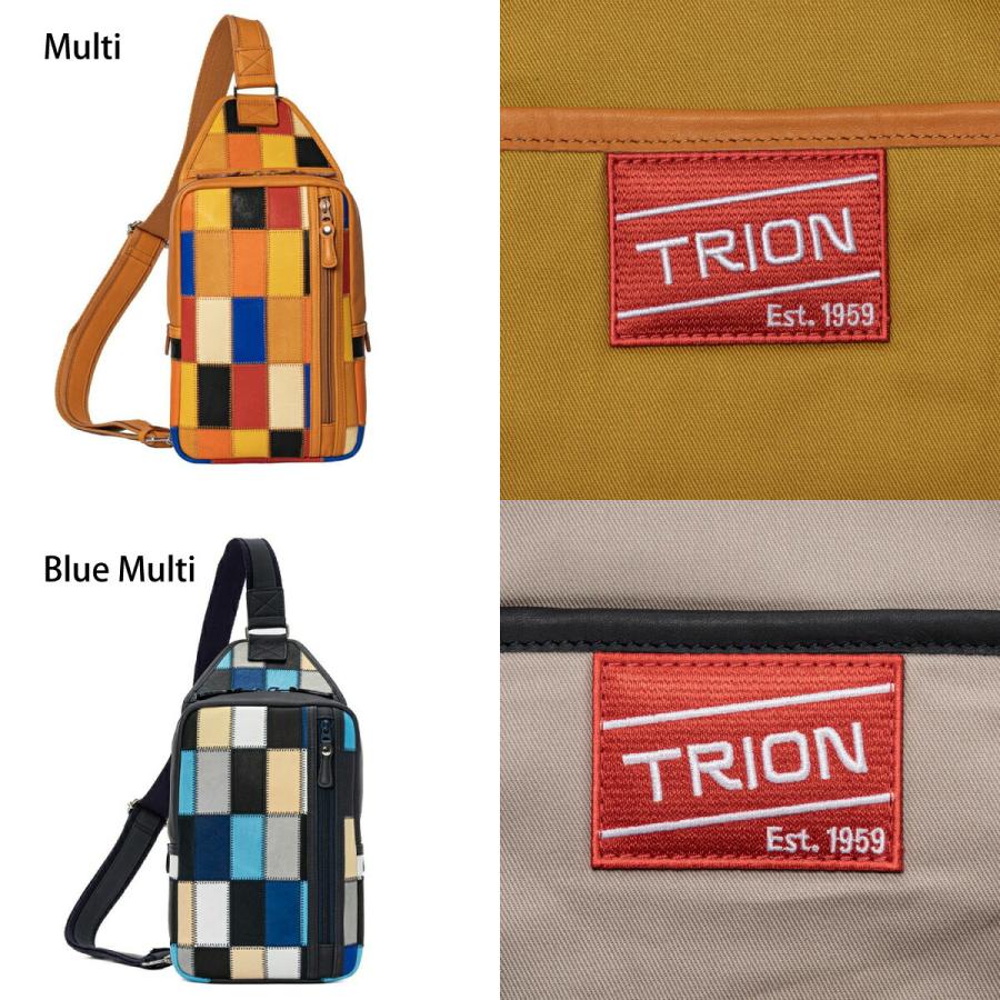 TRION（トライオン） ボディバッグ グラブレザー パネルレザー マルチ