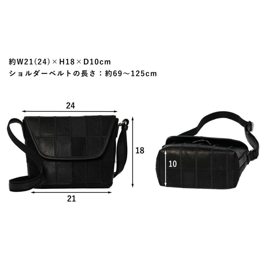 ショルダーバッグ フラップミニショルダー グラブレザー TRION 