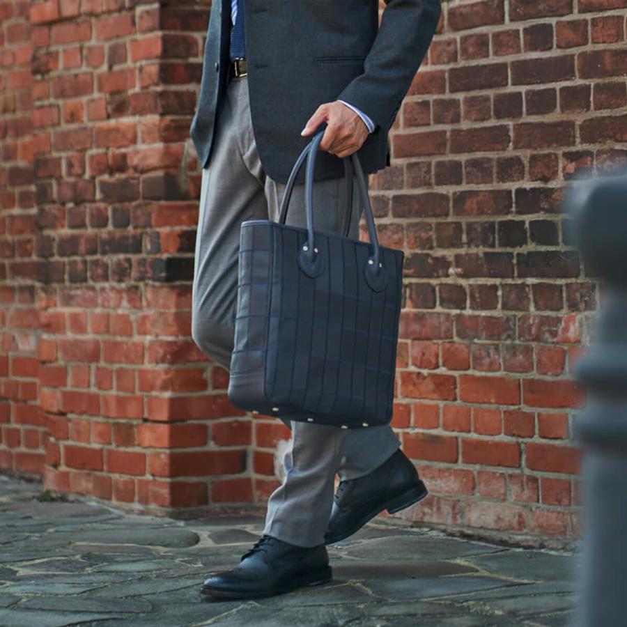 TRION トライオン DPC290 縦型 トートバッグ パネルレザー 本革 グラブ