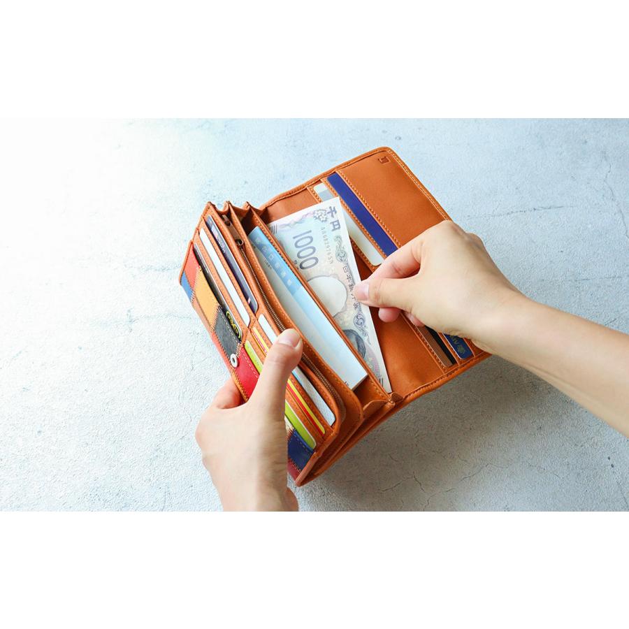 TRION（トライオン） 長財布 かぶせ長財布 財布 DPC801MR 本革 パネル