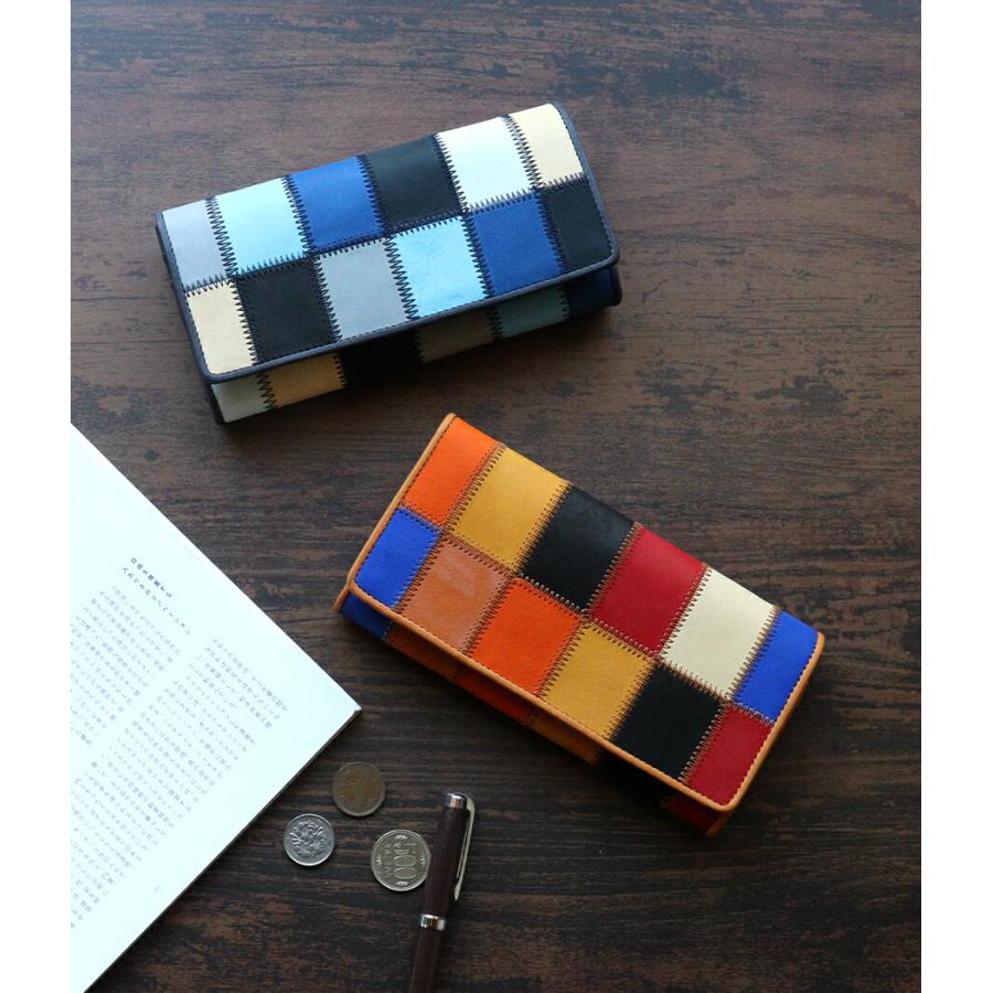 TRION（トライオン） 長財布 かぶせ長財布 財布 DPC801MR 本革 パネル