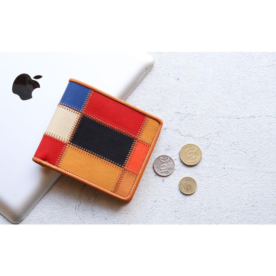 TRION（トライオン） 二つ折り財布 財布 DPC802MR 本革 パネルレザー