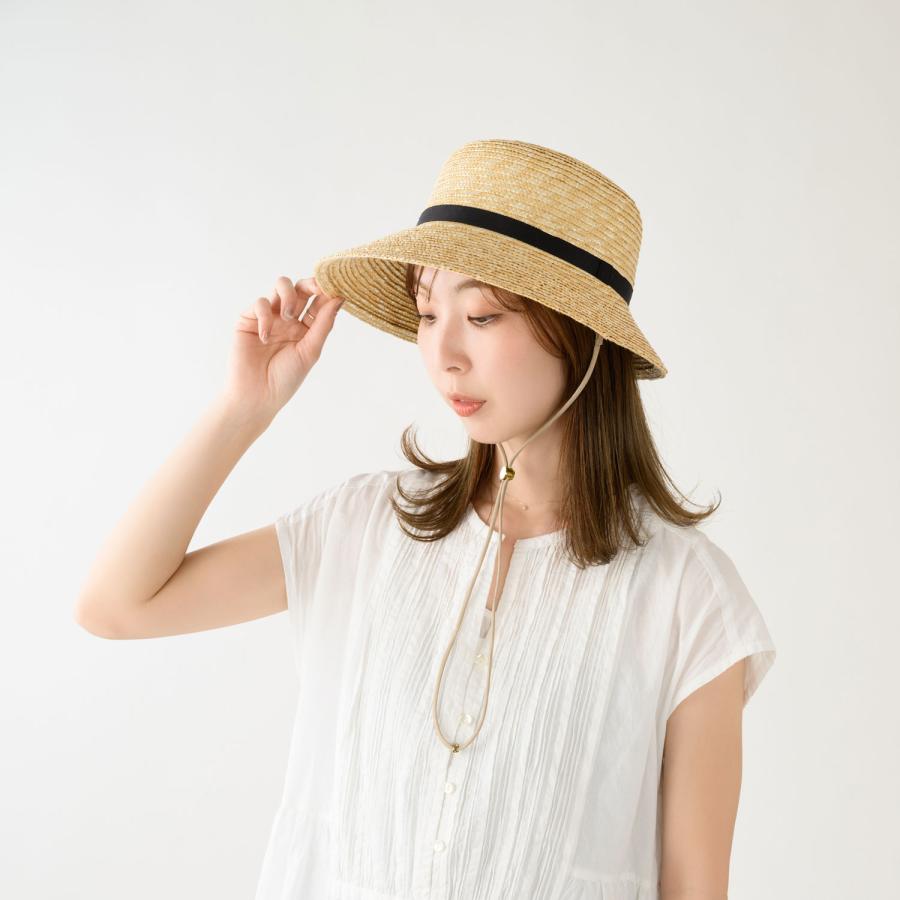 田中帽子店 フック付き 帽子ストラップ ゴールド金具 エレガントタイプ