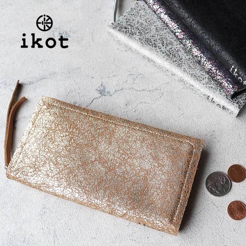長財布 ラウンドファスナー ikot イコット BOOK クラッキングレザー 本