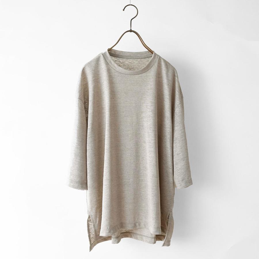 MANON（マノン） オーバーTシャツ トップス リネン 半袖 天竺 ゆったり