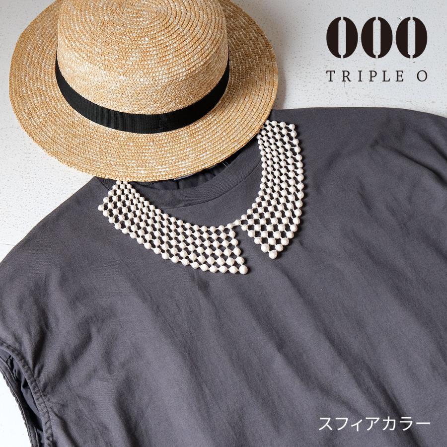 トリプルオゥ　000 TRIPLE O ネックレス ブラック サークルモチーフ トリプルオゥ 000 TRIPLE O ネックレス ブラック サークルモチーフ