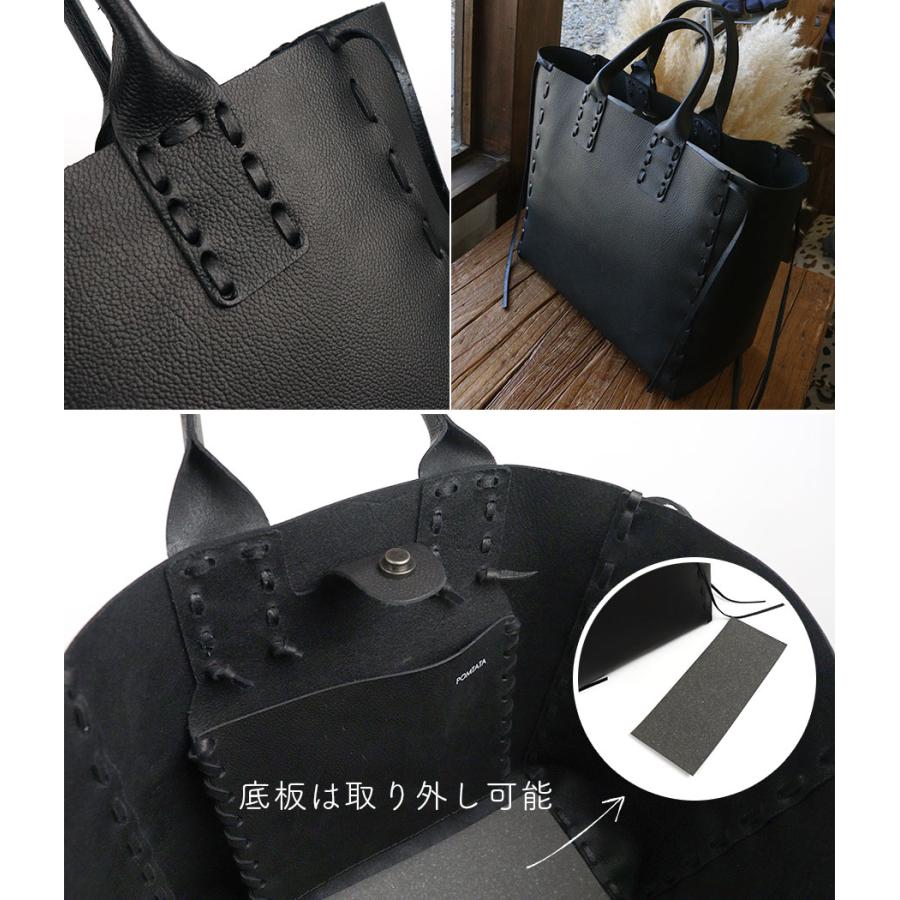 POMTATA（ポンタタ） トートバッグ ミドルサイズ 本革 ベーシック