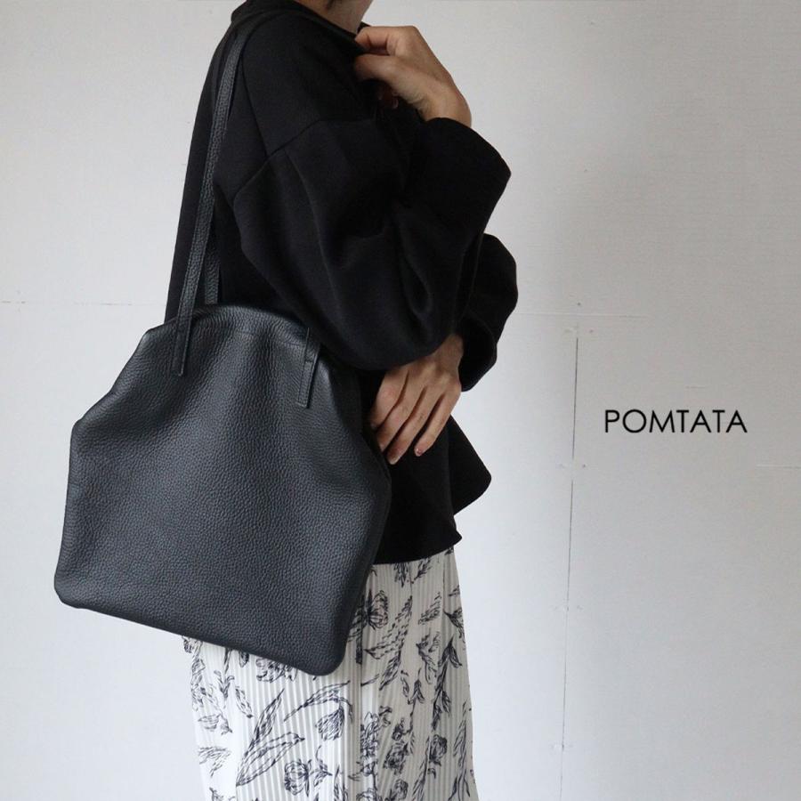 POMTATA（ポンタタ） がま口 ショルダーバッグ 本革 牛革 トートバッグ