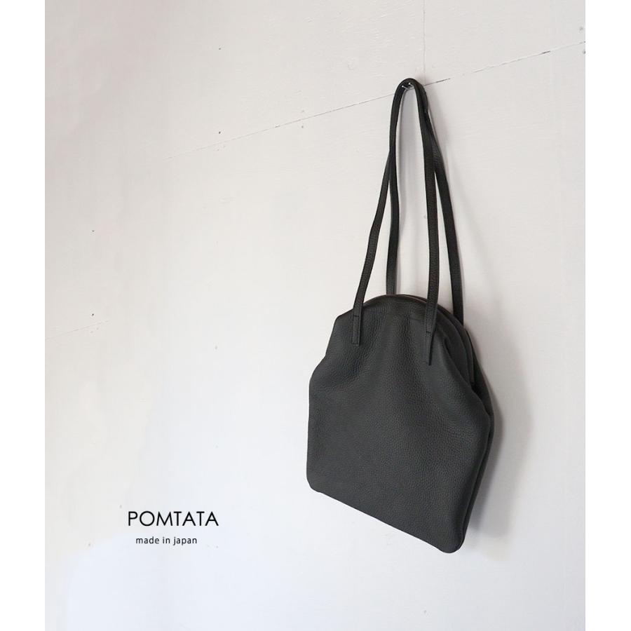 POMTATA（ポンタタ） がま口 ショルダーバッグ 本革 牛革 トートバッグ