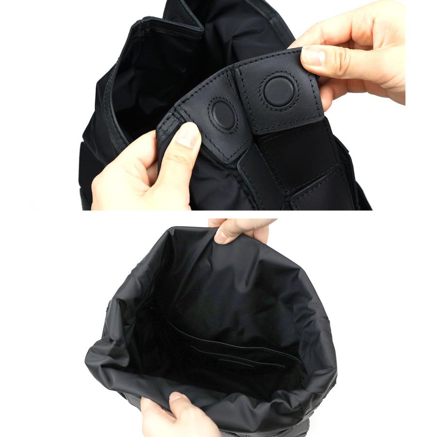 TRION（トライオン） バックパック 本革 B4 軽量 ナイロン ブラック