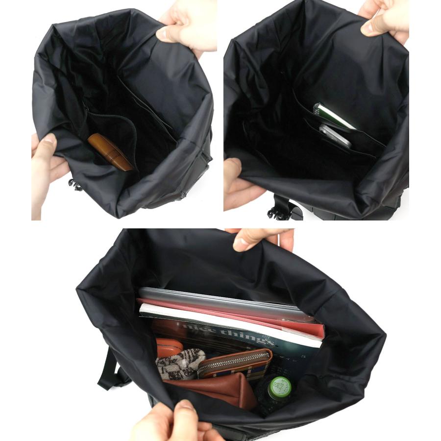 TRION（トライオン） バックパック 本革 B4 軽量 ナイロン ブラック