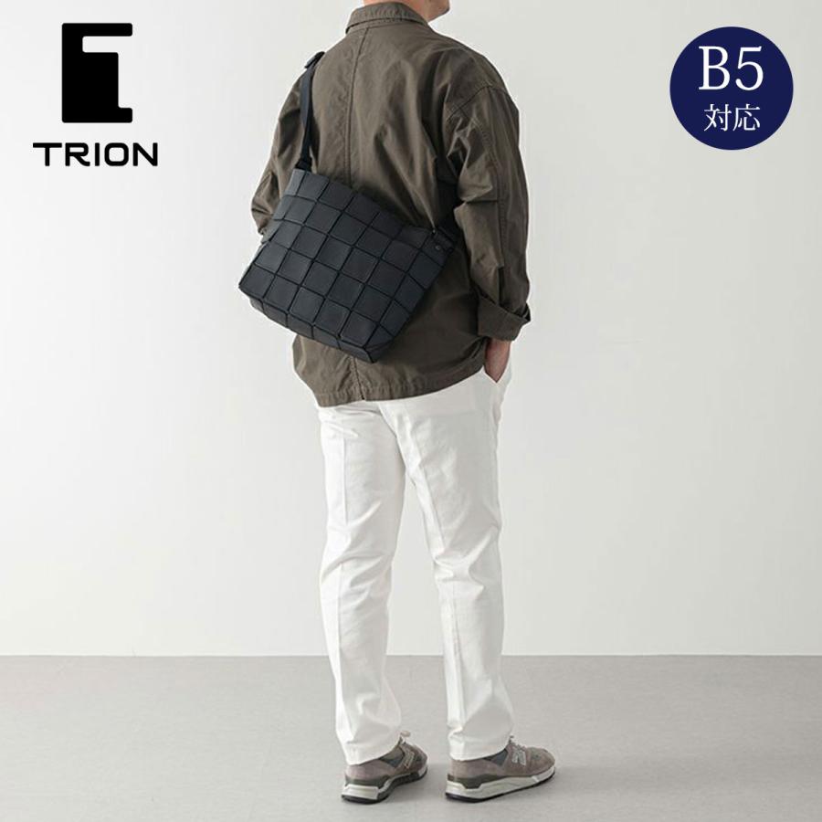TRION（トライオン） ショルダーバック 本革 B5 軽量 ナイロン