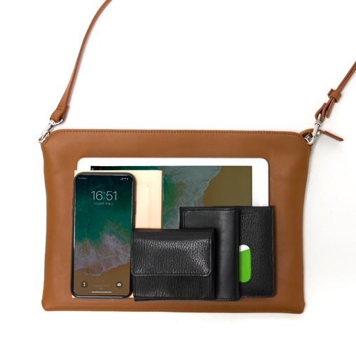 横型スリムショルダーバッグ TRION トライオン バッグ SA132 B5 本革