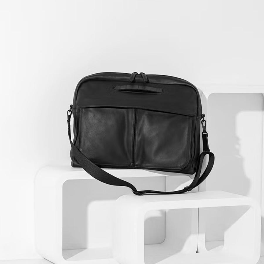 2WAYヘルメットバック A4 PC収納 トモエ TOMOE ブリーフバック ショルダーバック ビジネス 通勤 SLIM ＨＢＳ ユニセックス メンズ レディース 牛革 本革の画像