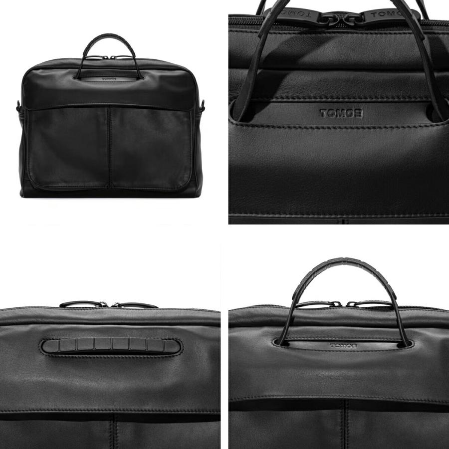 2WAYヘルメットバック A4 PC収納 トモエ TOMOE ブリーフバック ショルダーバック ビジネス 通勤 SLIM ＨＢＳ ユニセックス メンズ レディース 牛革 本革の画像