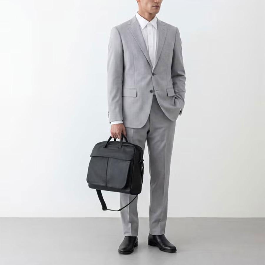 2WAYヘルメットバック A4 PC収納 トモエ TOMOE ブリーフバック ショルダーバック ビジネス 通勤 SLIM ＨＢＳ ユニセックス メンズ レディース 牛革 本革の画像
