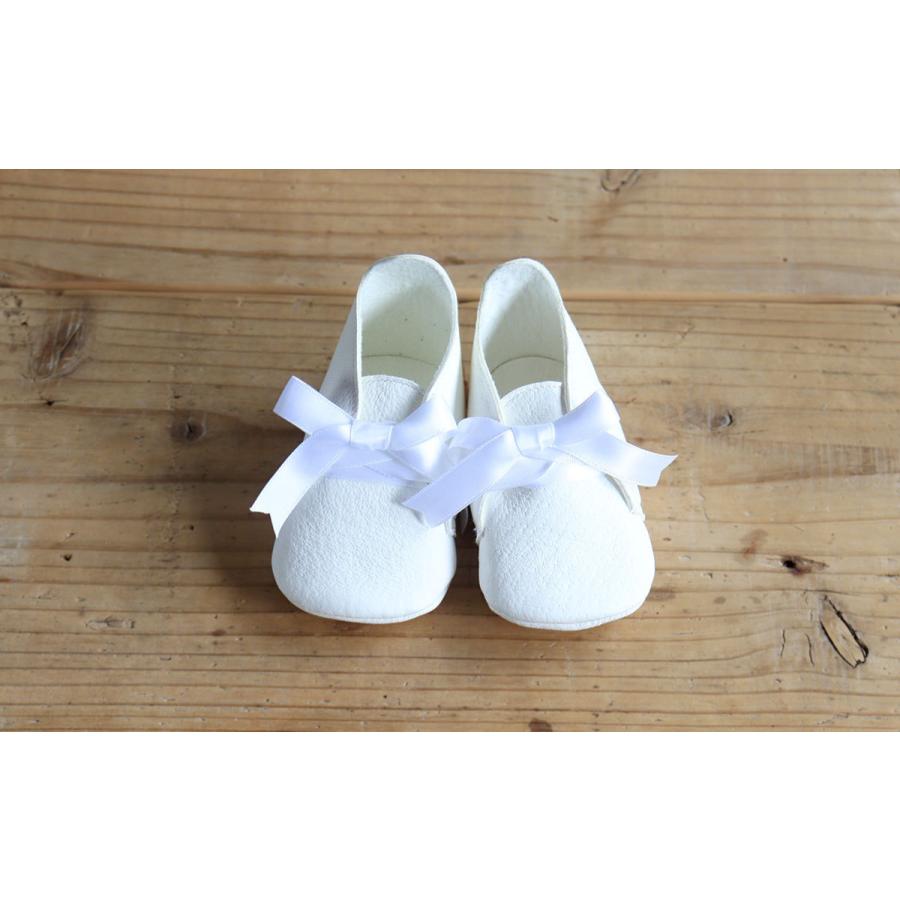 本革ファーストシューズ ベビーシューズ 初めての赤ちゃんの靴 豚革 白 ホワイト 出産祝い プレゼント SOKA LEATHER PROJECT  草加レザー