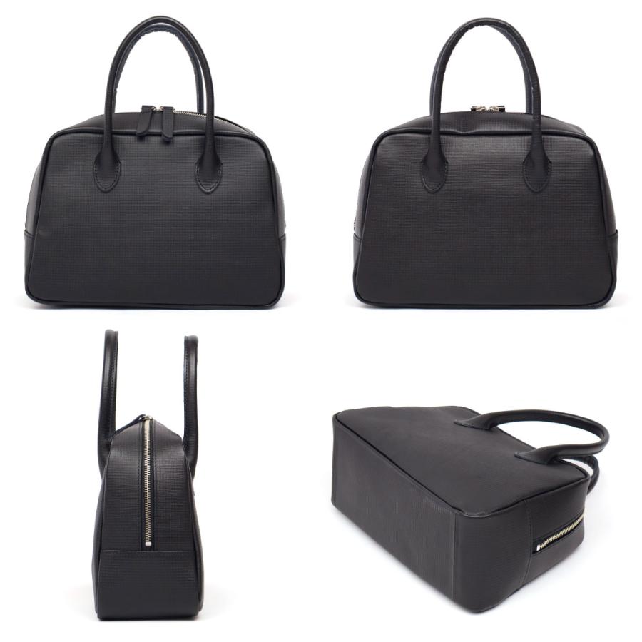 TIDEWAY（タイドウェイ） ボストンバッグ M グリッドチェック 型押し