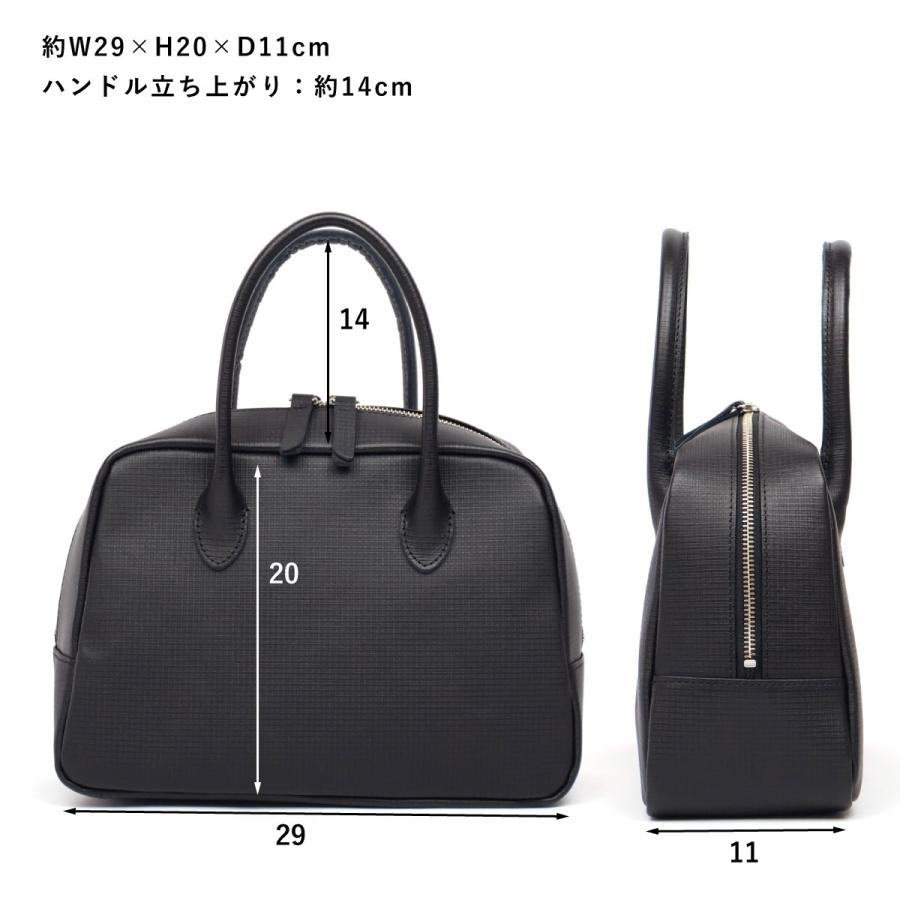 TIDEWAY（タイドウェイ） ボストンバッグ M グリッドチェック 型押し