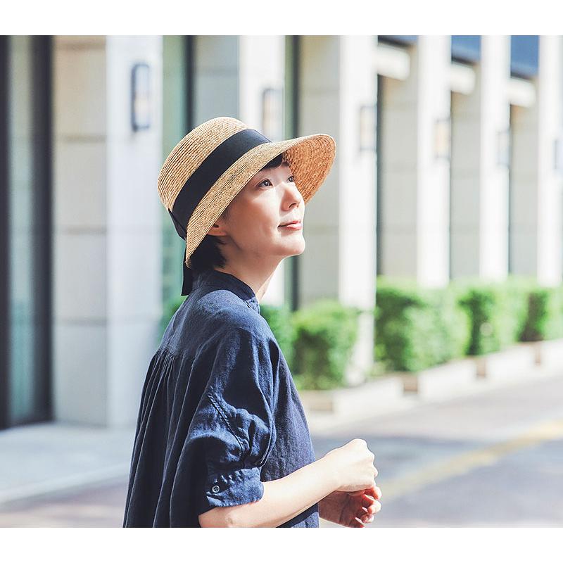田中帽子店 麦わら帽子 Anne(アンヌ)つば短 女優帽 ストローハット