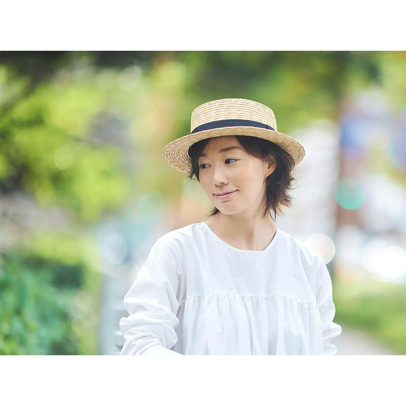 田中帽子店 カンカン帽 麦わら帽子 太麦 Marin/G(マラン・ジー
