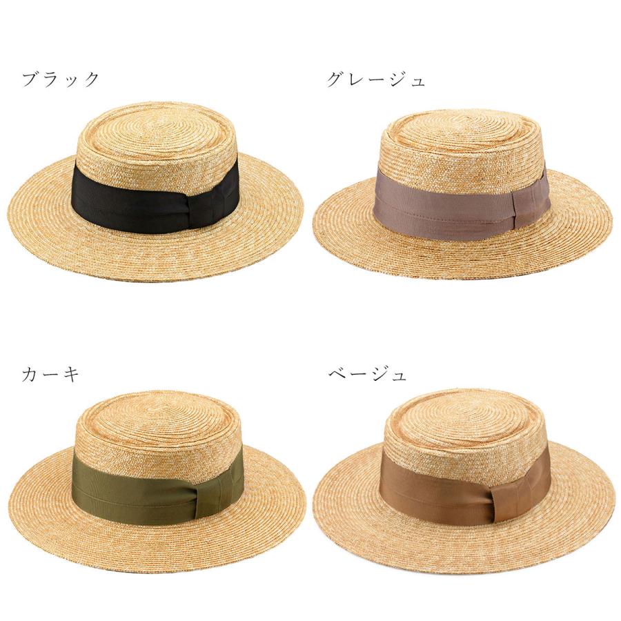 田中帽子店 カンカン帽 つば広 麦わら帽子 Alma(アルマ)ポークパイ型