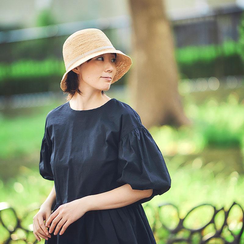 GINA ジーナ クロスボール セーフピン付き ベレー帽 カシミヤ シルク 田中帽子店 ラフィア帽子 Gina(ジーナ) ショートクロッシェ レディース