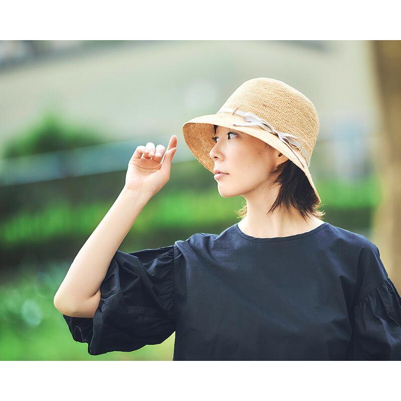 GINA ジーナ クロスボール セーフピン付き ベレー帽 カシミヤ シルク 田中帽子店 ラフィア帽子 Gina(ジーナ) ショートクロッシェ レディース