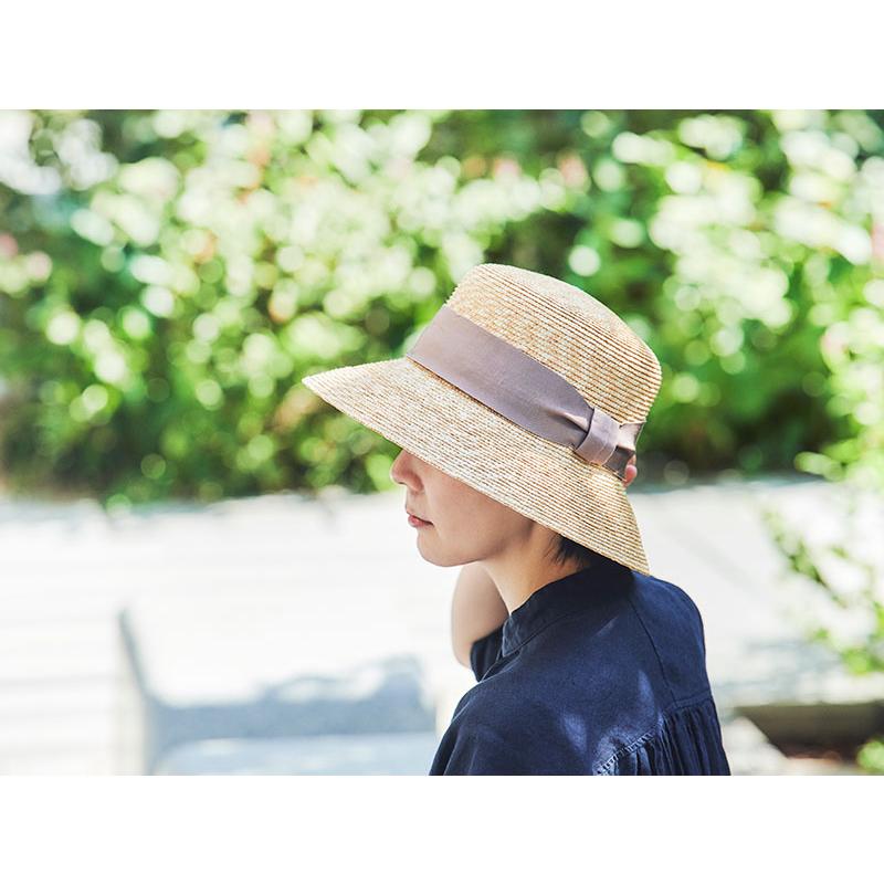 田中帽子店 麦わら帽子 Anika(アニカ)女優帽 クラウン浅め 横 田中帽子店 麦わら帽子 Anika(アニカ)女優帽 クラウン浅め 横