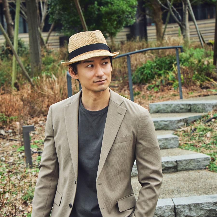 田中帽子店 ラフィア 中折れハット Habana（ハバナ）たためる 帽子