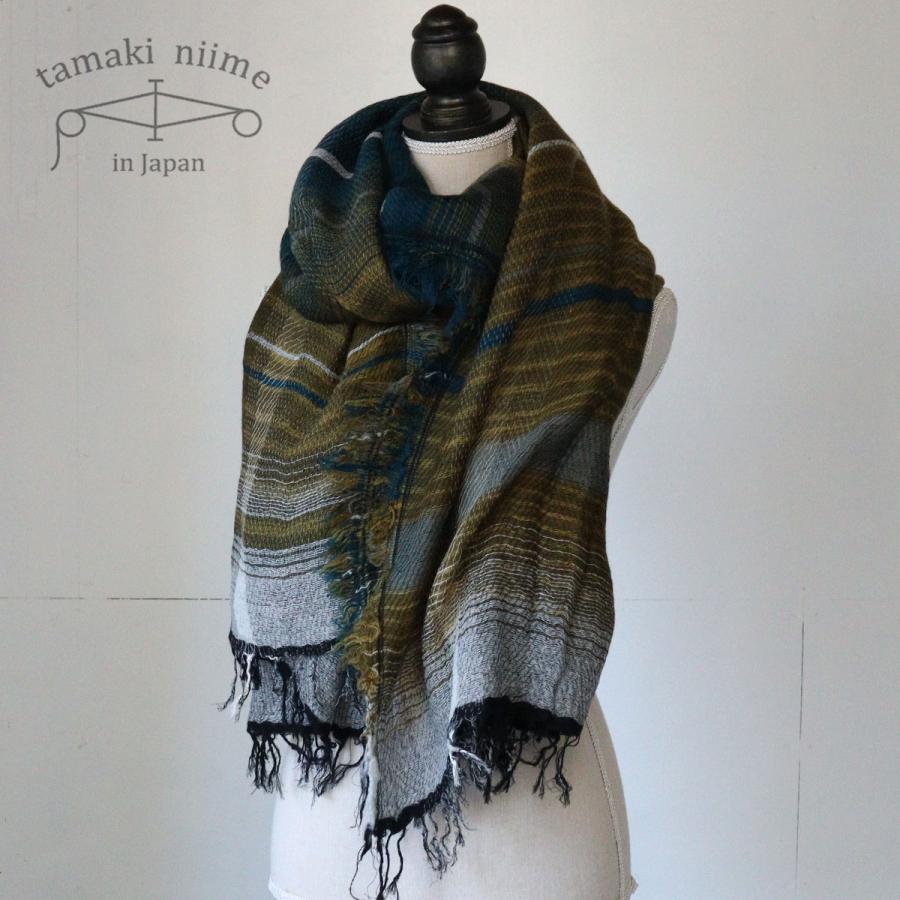 tamaki niime 冬セット tamaki niime 播州織 ウールコットンショールL roots shawl BIG 110