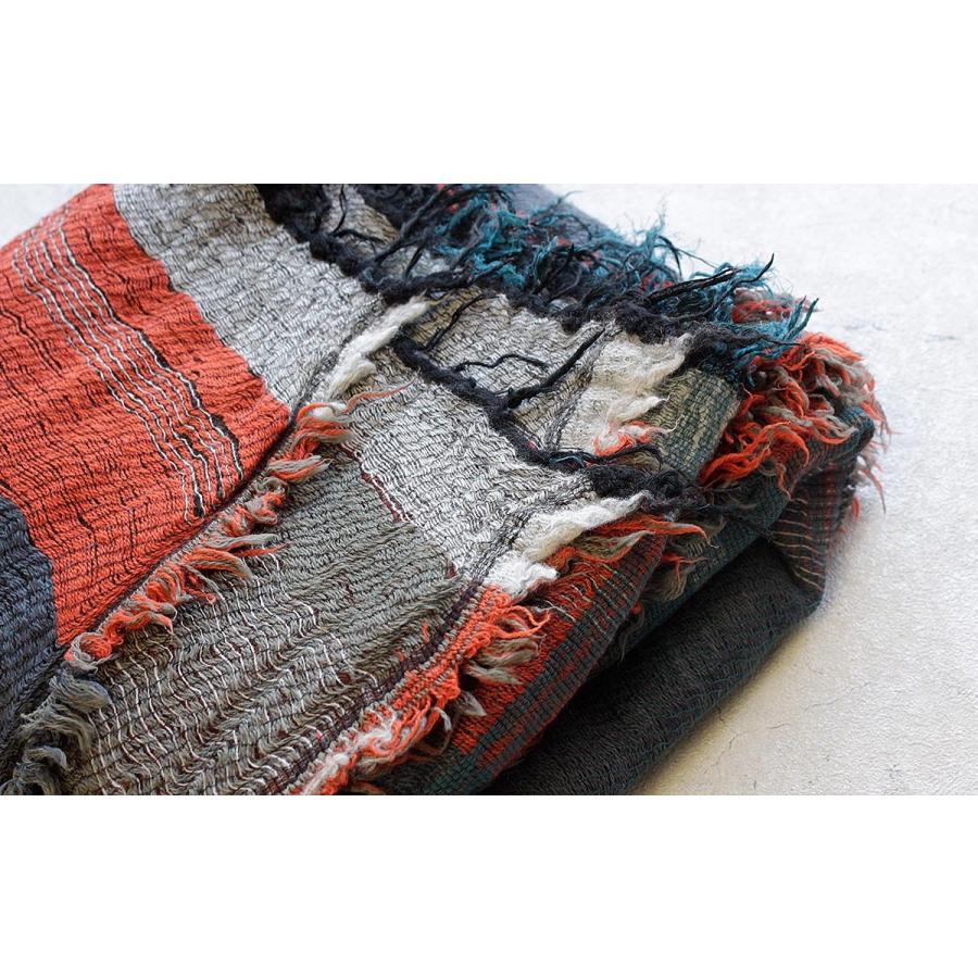 tamaki niime 播州織 ウールコットンショールL roots shawl BIG 110