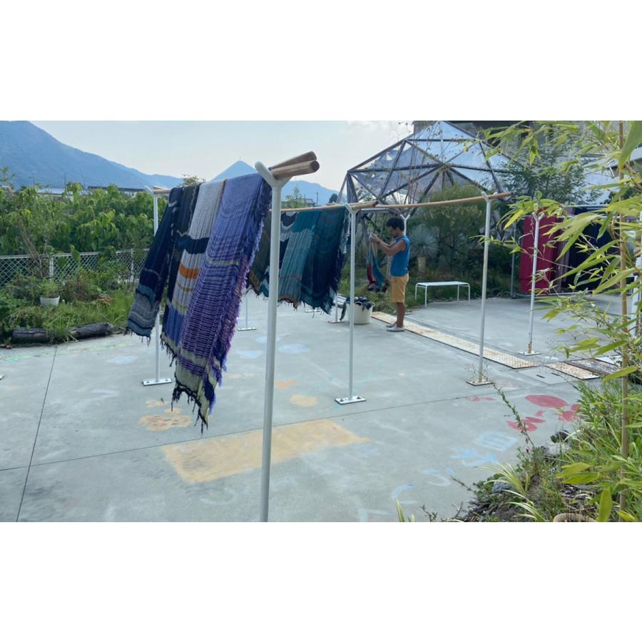 tamaki niime 播州織 ウールコットンショールL roots shawl BIG 110